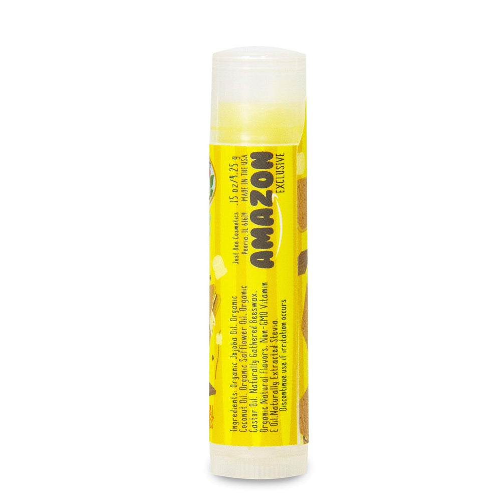 Just Bee Lappy Lips lip balm in use, kid-friendly application