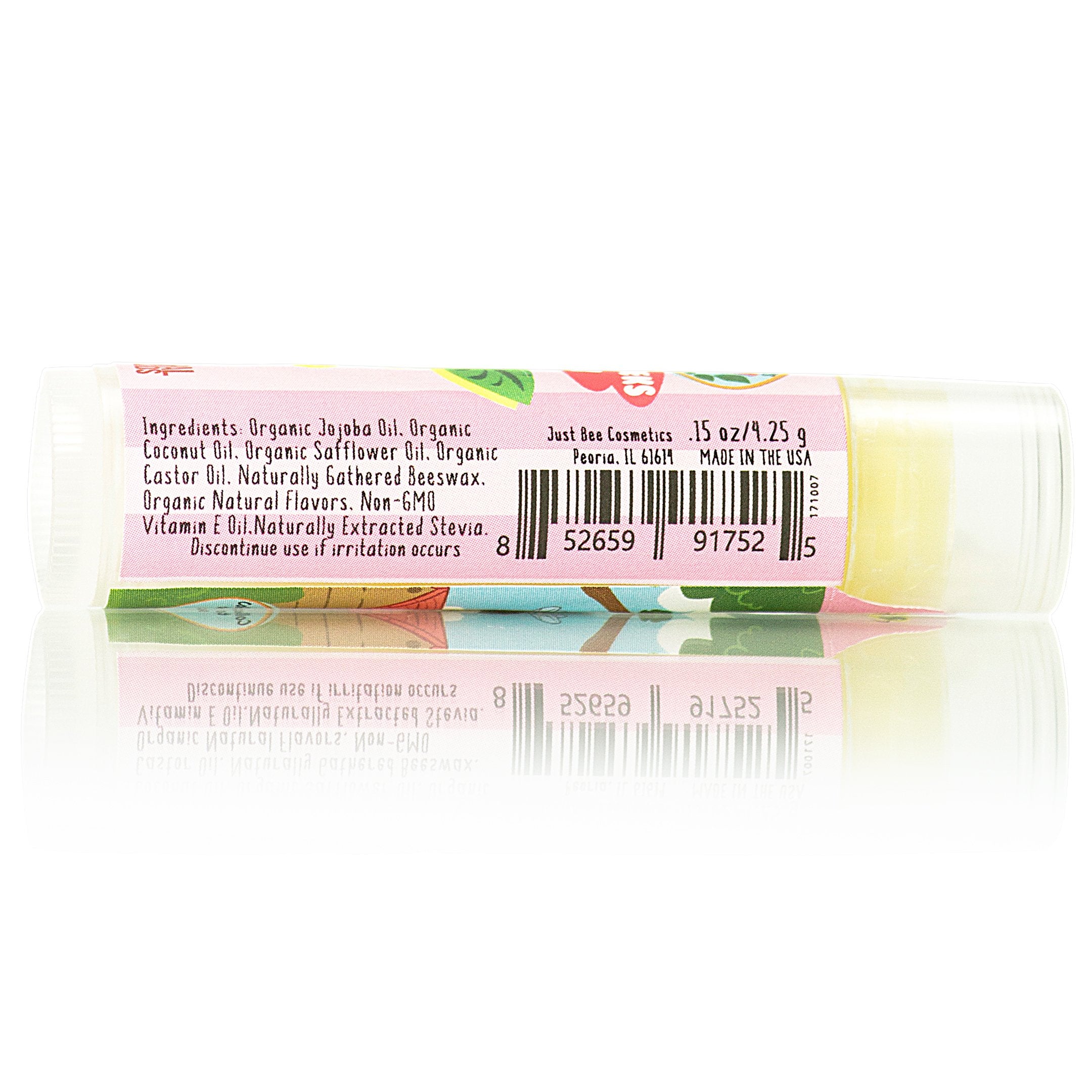 Just Bee Lappy Lips orange you glad it's not banana lip balm, zesty scent