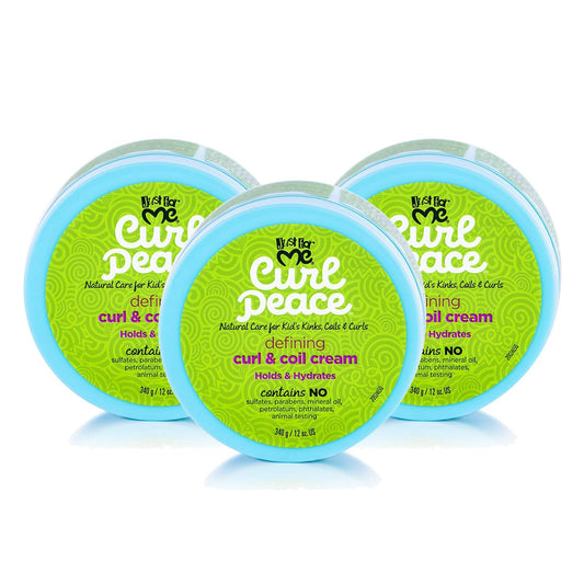 Just For Me Curl Peace bottle pour enables easy application for kids' curls.