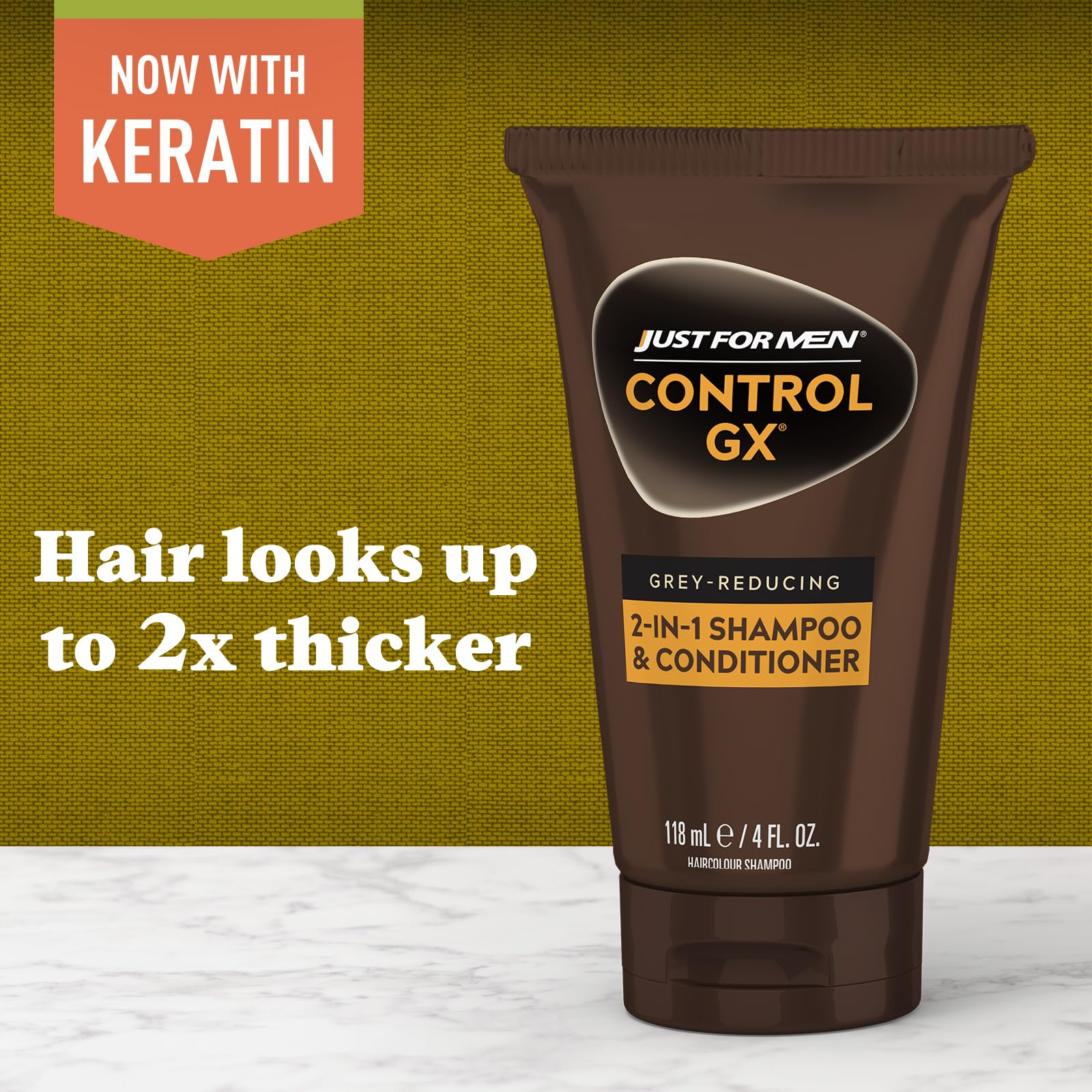 Just For Men Control GX foaming lather during application shows gradual coverage.