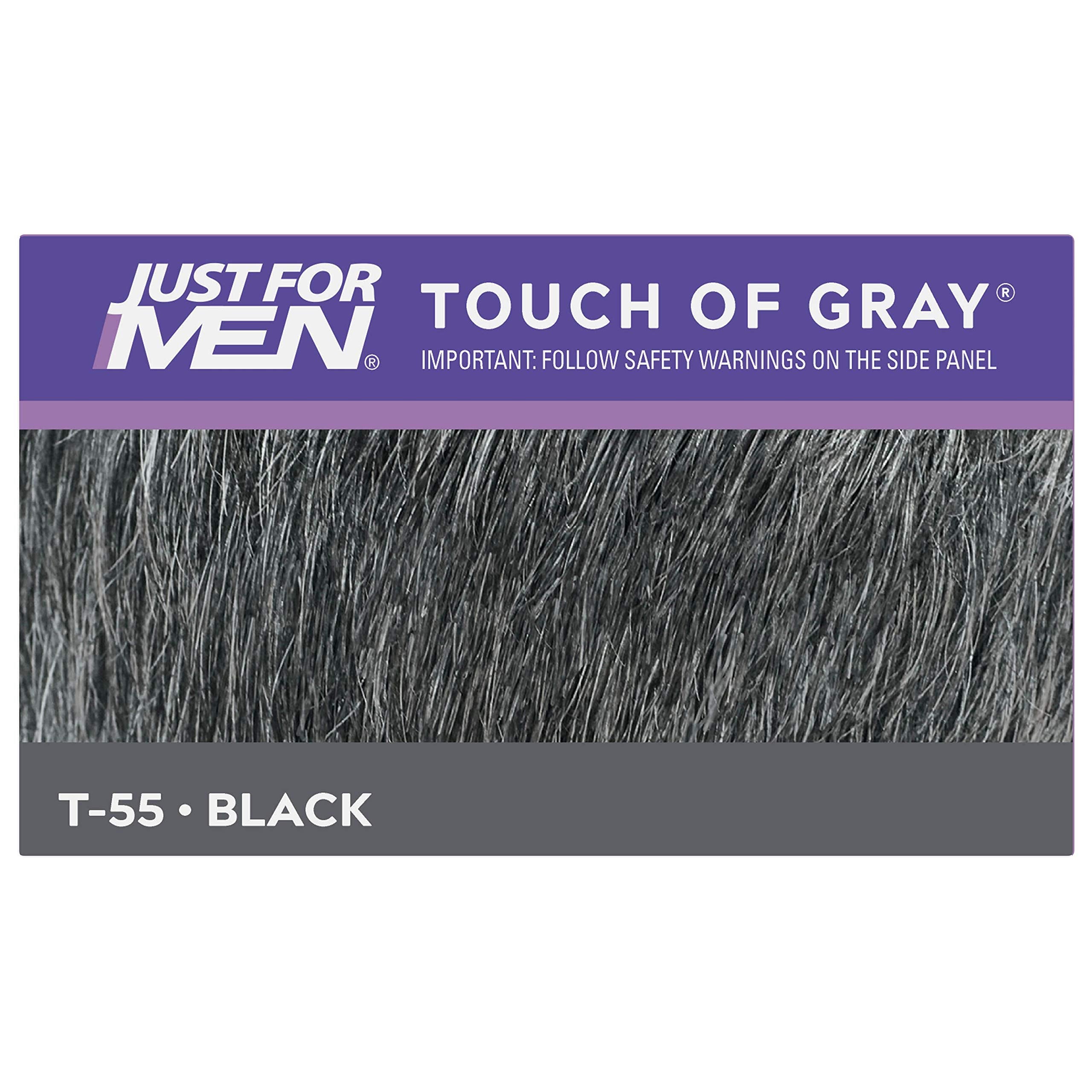 Just For Men Touch of Gray easy-application guide enables quick at-home coloring.