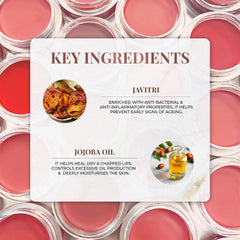 Just Herbs 3-in-1 tint being applied to lips for precise coverage.