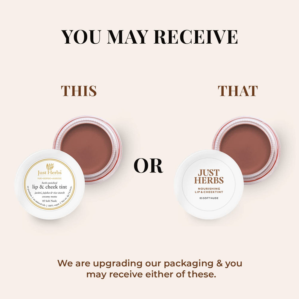 Just Herbs Soft Nude close-up highlighting creamy texture.