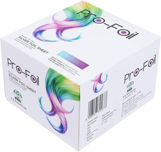 Just Home highlighting foils ready-to-use for quick, clean sectioning during bleaching and coloring.