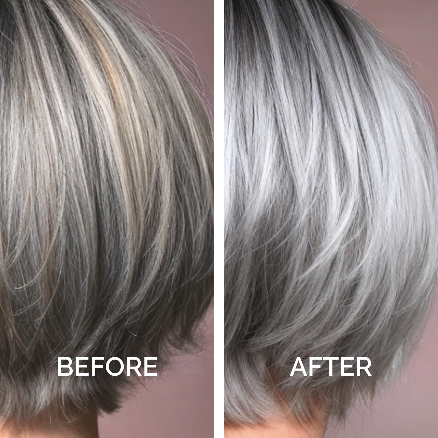 Blonde hair tone improved by Just Nutritive purple shampoo