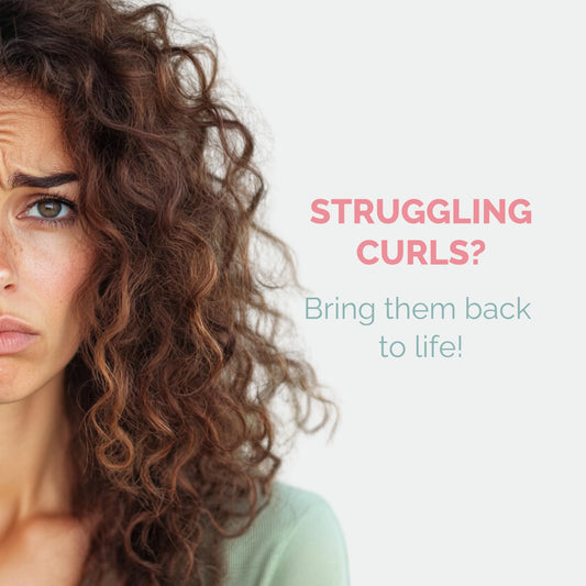 Just Nutritive Curly Shampoo bottle pour demonstrates smooth application and frizz control