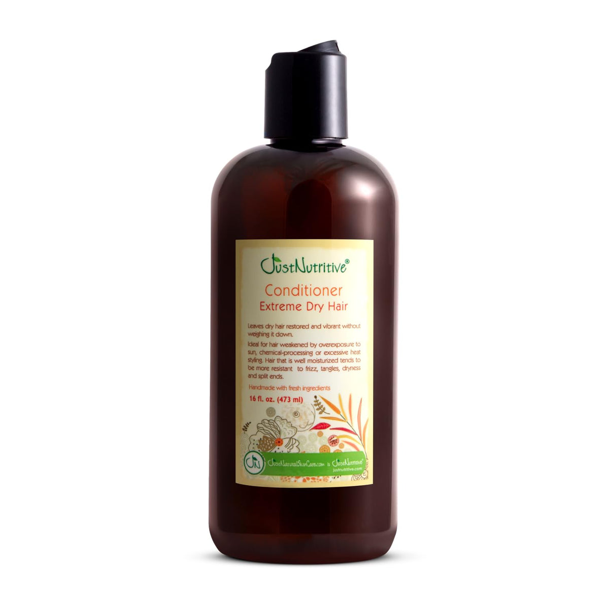 Just Nutritive Extreme Dry Hair Conditioner bottle highlighting deep hydration for very dry hair