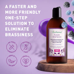 Closeup of gray hair showing porosity and brassiness with Just Nutritive