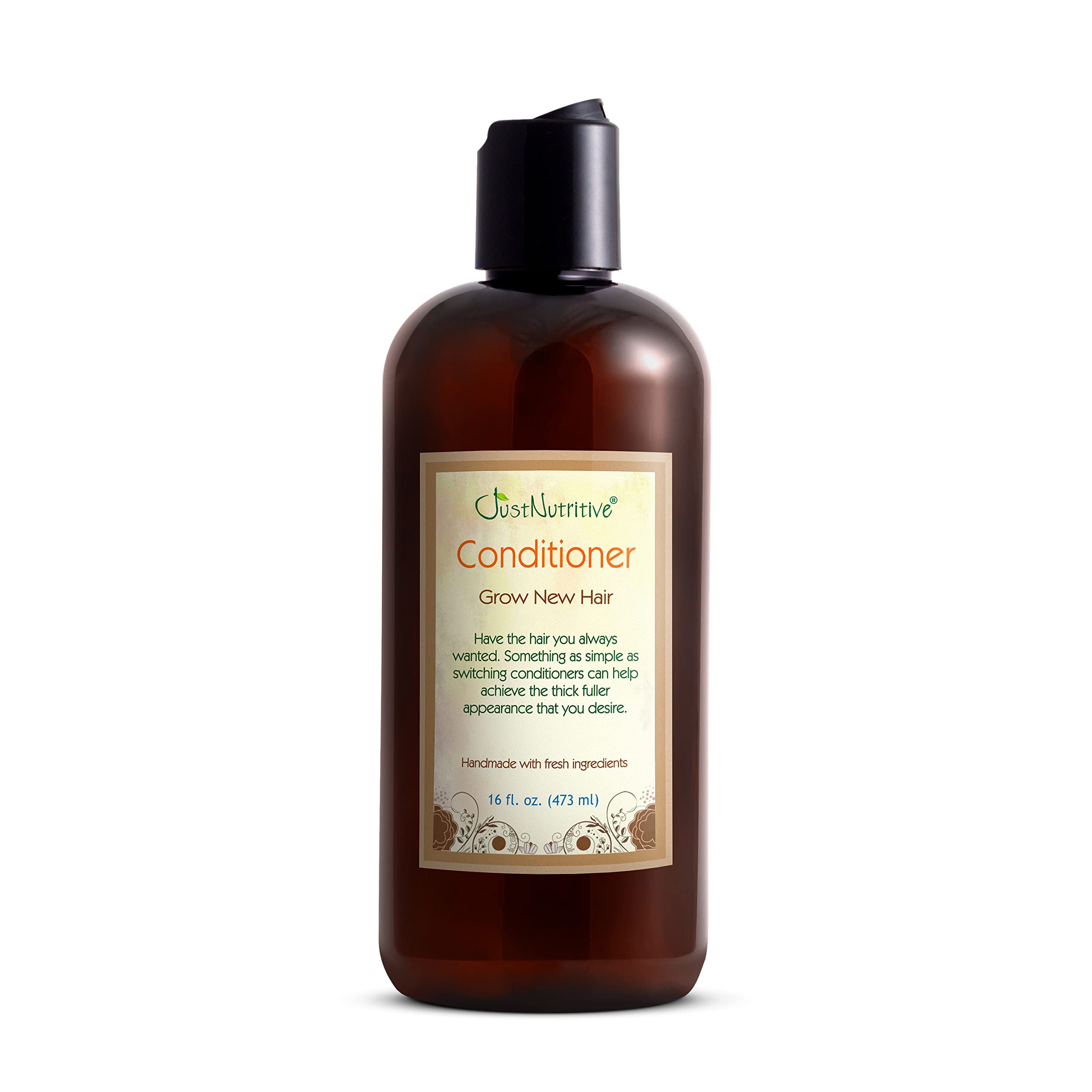Just Nutritive Grow New Hair Conditioner bottle showing strength and fullness