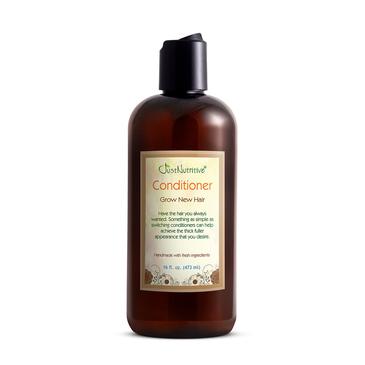 Just Nutritive Grow New Hair Conditioner bottle showing strength and fullness