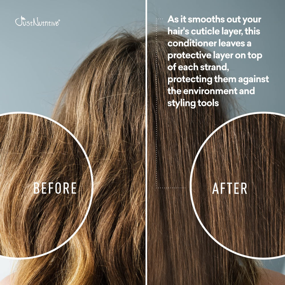 Just Nutritive Grow New Hair Conditioner dispense action for even application