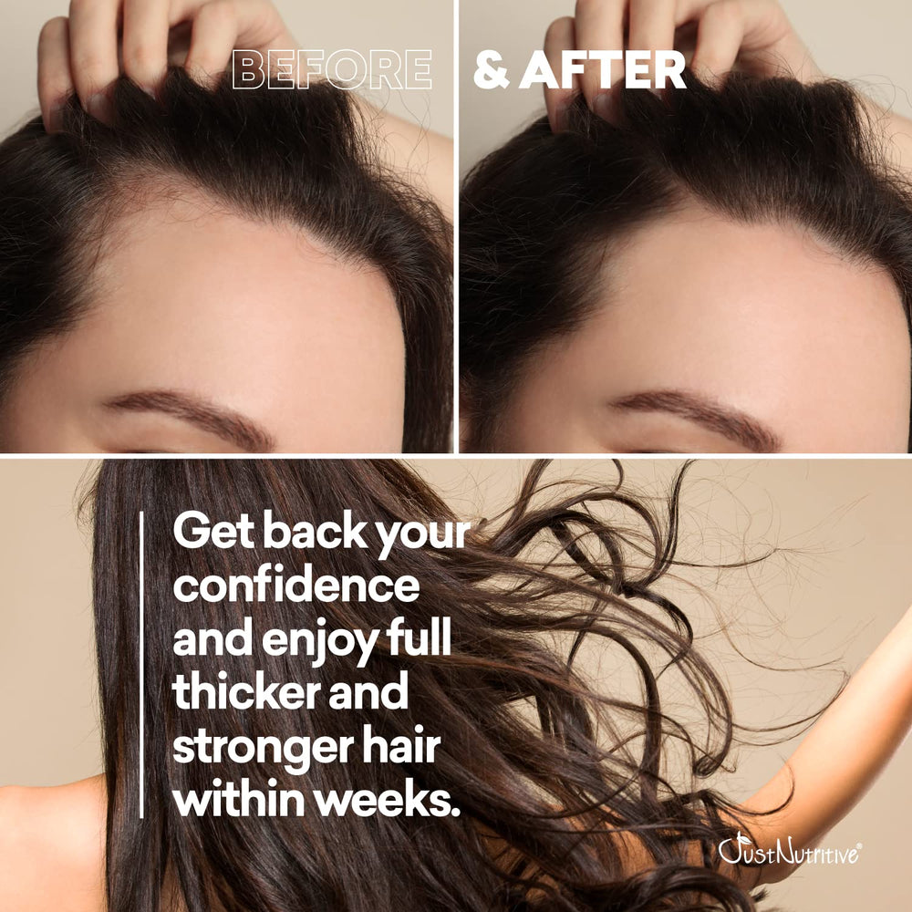 Just Nutritive Grow New Hair Shampoo application in shower for smooth styling