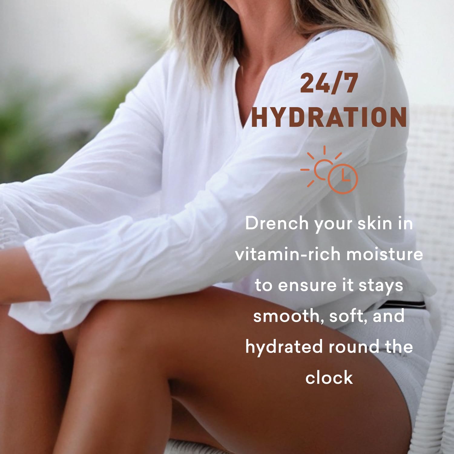 Just Nutritive natural formula shown in close-up emphasizes gentle care.