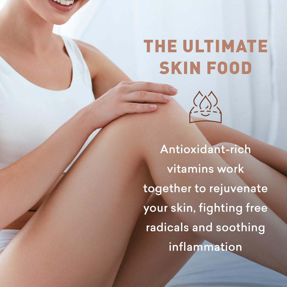 Just Nutritive ready-for-tan skin texture for smooth application.