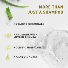 Just Nutritive Thicker Hair Shampoo hair strands close-up implies added volume