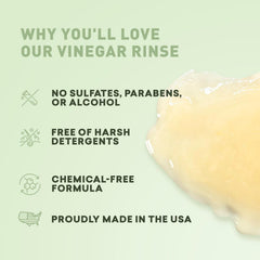 Just Nutritive Vinegar Rinse Cleanser scalp-balance promotes smoother hair.