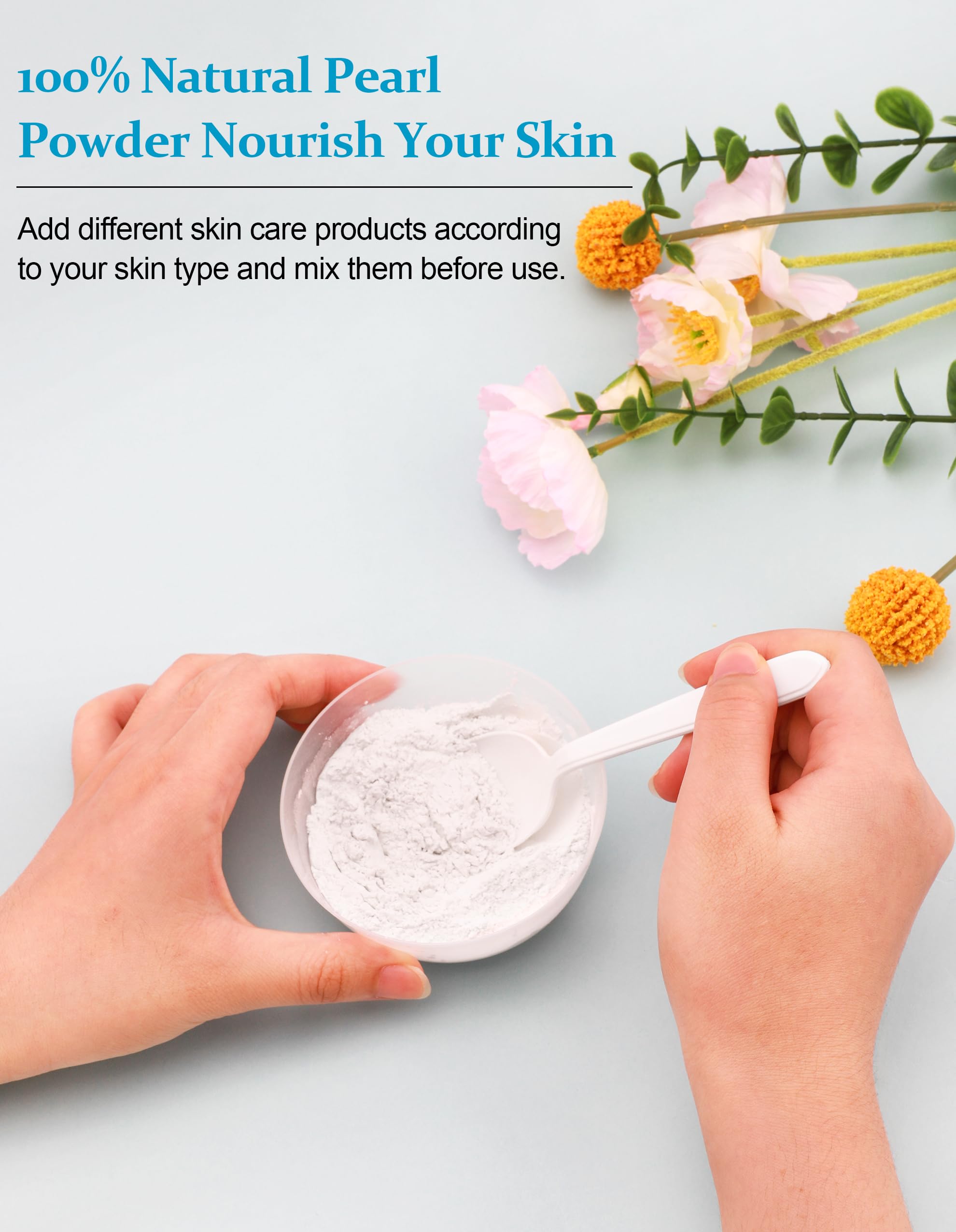 Jutqut Pearl Powder face-mask-application shows soothing, pore-refining treatment.