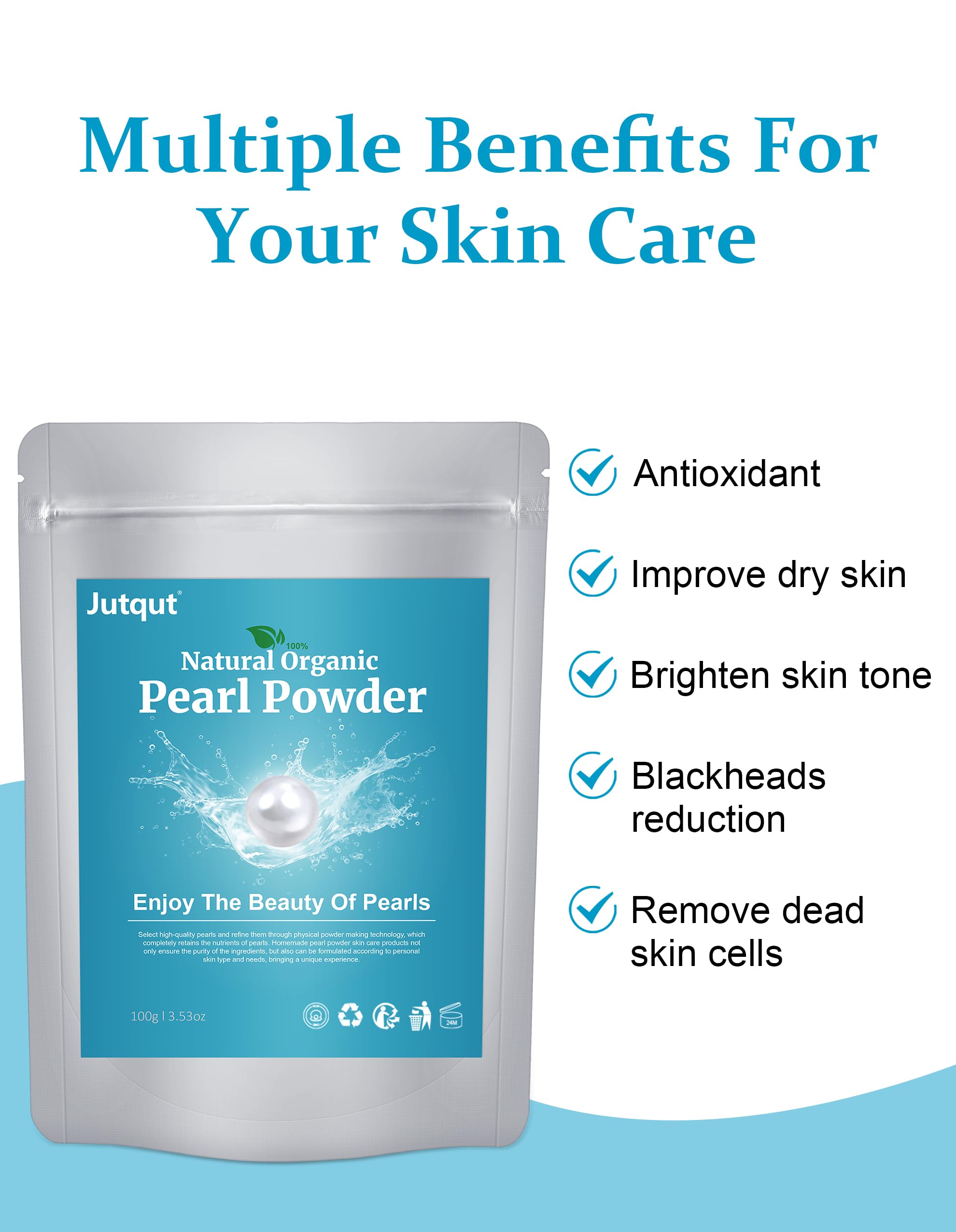 Jutqut Pearl Powder paste-mix demonstrates easy DIY mask preparation and hydration.