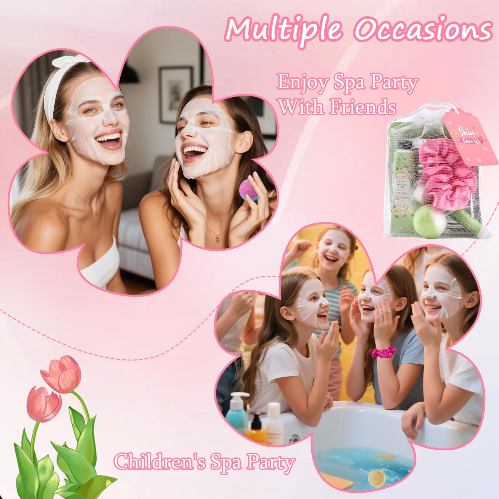 Jutqut spa party facial masks refresh and brighten skin