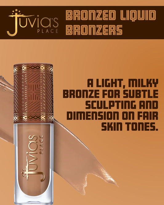 Juvia's Place Biscotti liquid bronzer applicator enables precise, mess-free application.