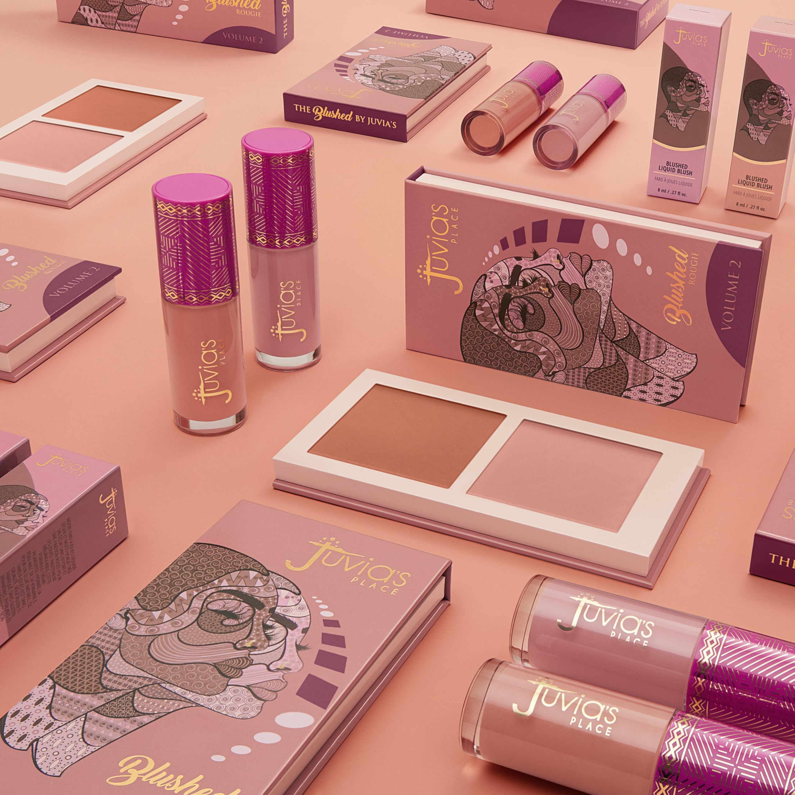 Juvia's Place Blushed Duo Blush powder finish delivers a fresh matte glow.