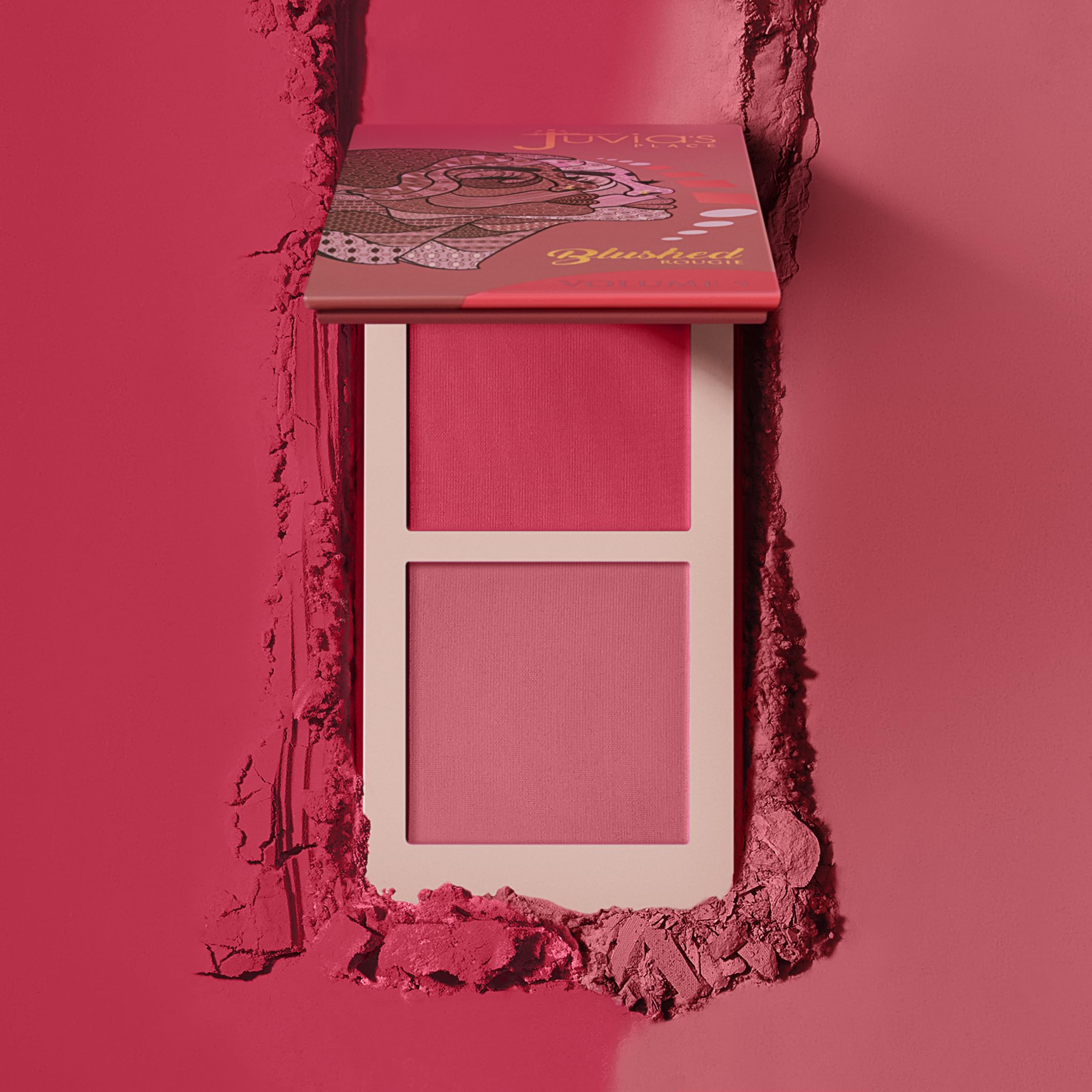 Juvia's Place Blushed Duo Blush compact palette for on-the-go touch-ups.