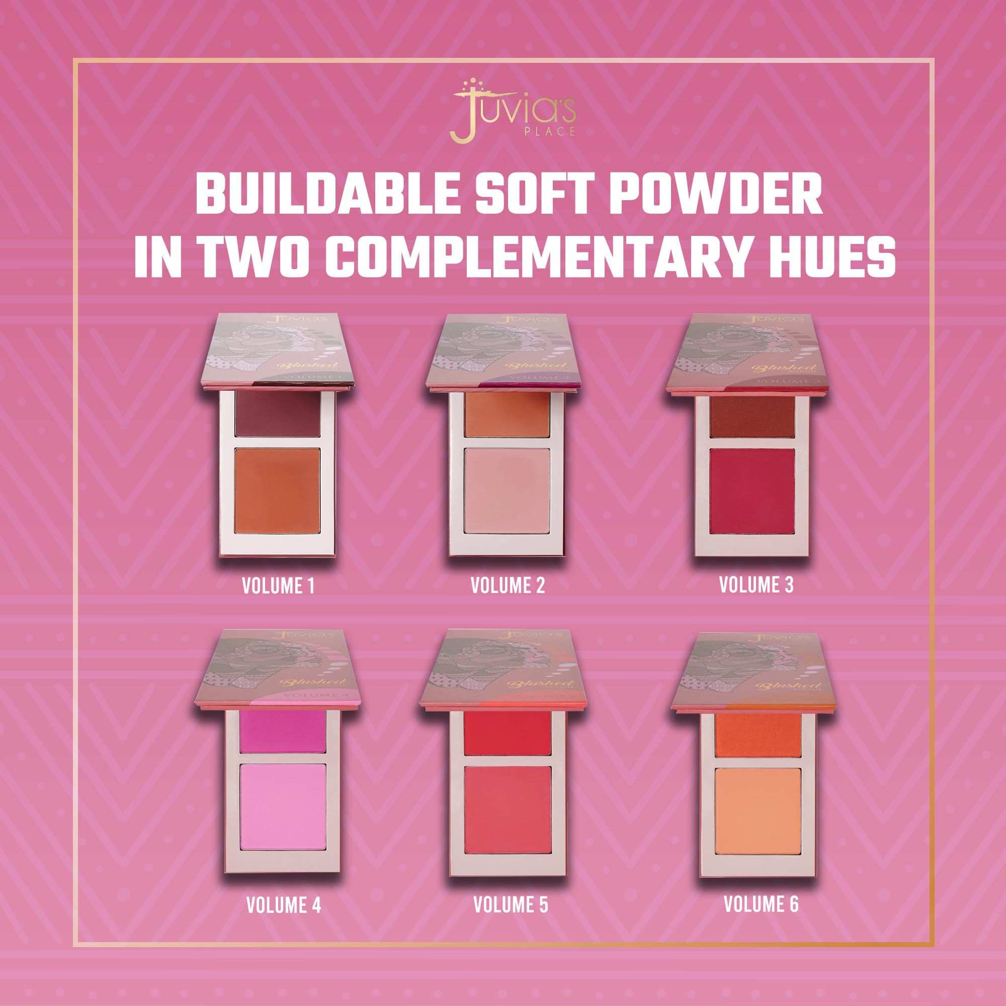 Juvia's Place Blushed Duo compact packaging highlights portability and dual shade use.