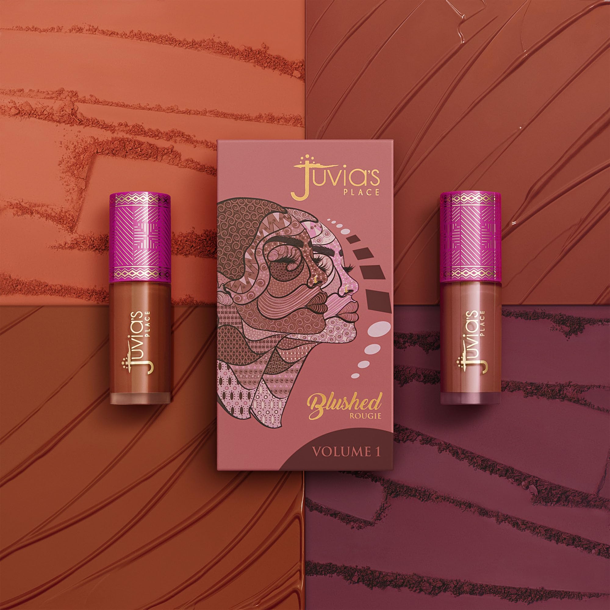 Juvia's Place Blushed Liquid Blush PerkyPoppy natural flush for diverse complexions.