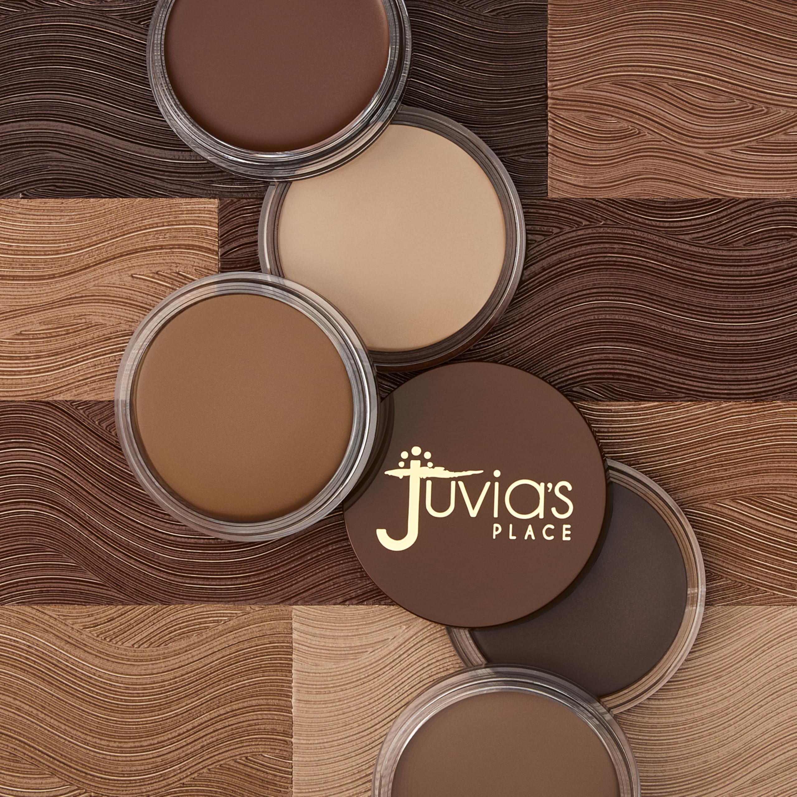 Juvia's Place Bronzed Cream Bronzer pot with angled brush enables precise contouring