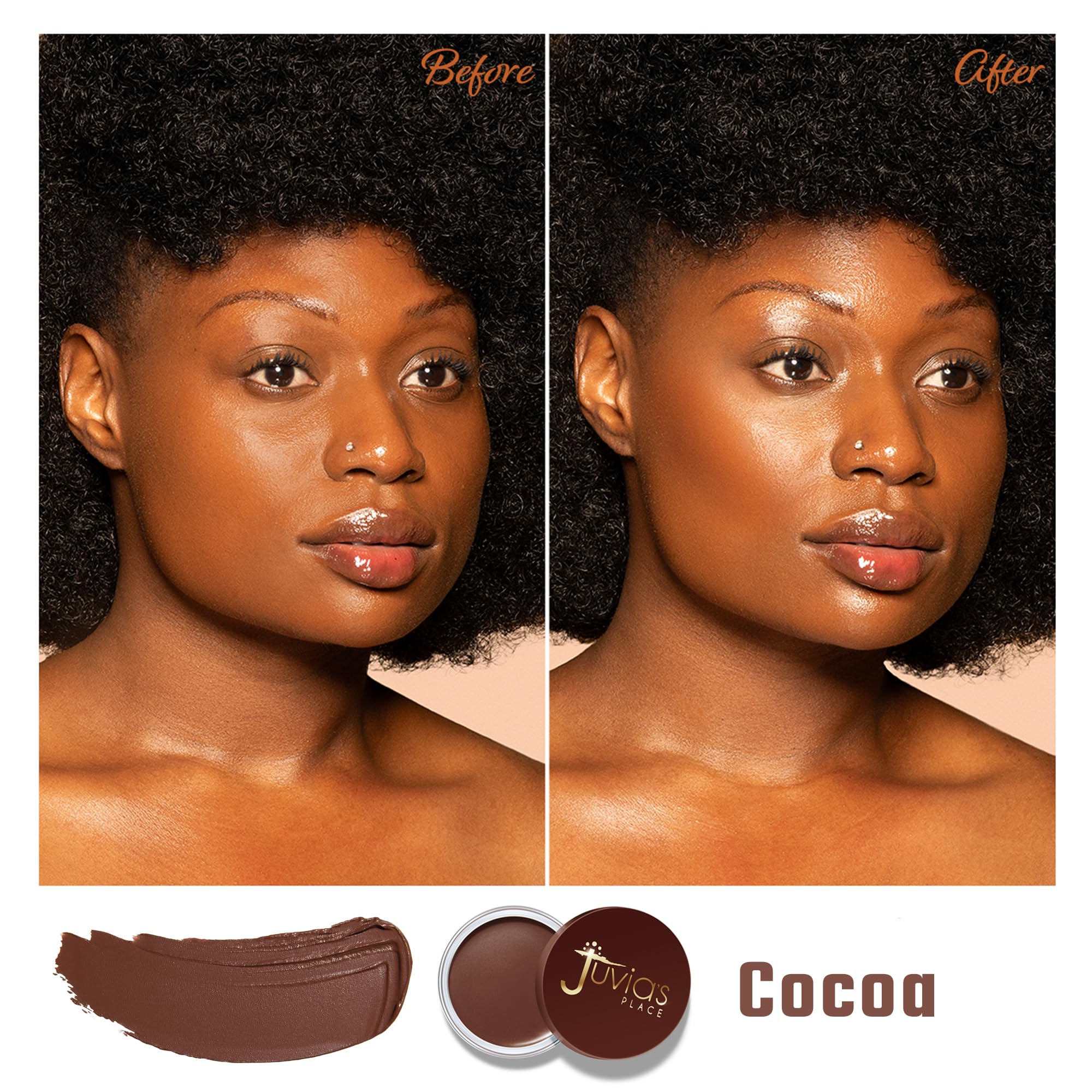 Juvia's Place Cocoa cream blend on skin for seamless contour