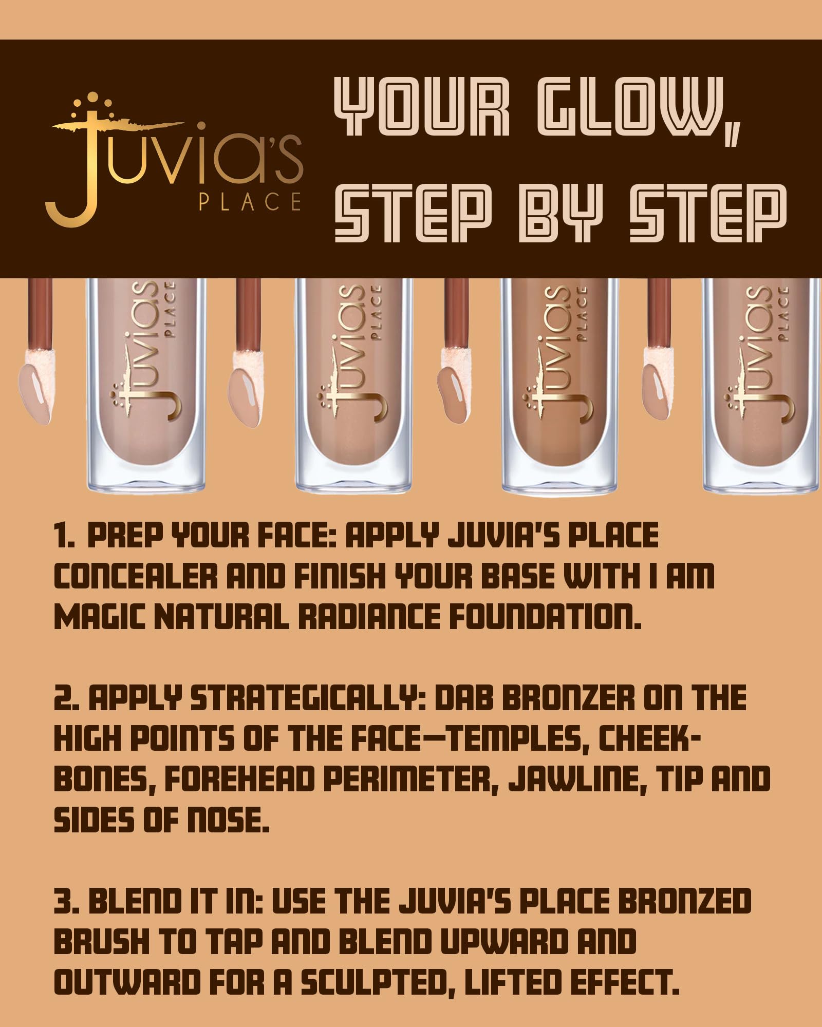 Juvia's Place Bronzed Liquid Bronzer Cinnamon packaging closeup for premium finish.