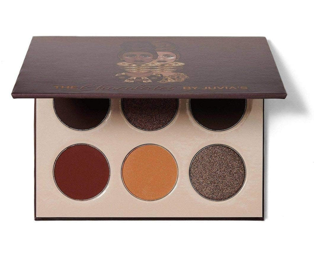Juvia's Place The Chocolates palette cover with rich chocolate tones for bold looks