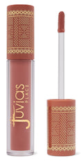 Juvia's Place Coffee Shop Lip Gloss Butterscotch swatch on pout with glass-like shine and hydration.