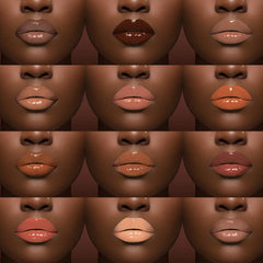 Juvia's Place Coffee Shop Lip Gloss Butterscotch smooth texture on lips.