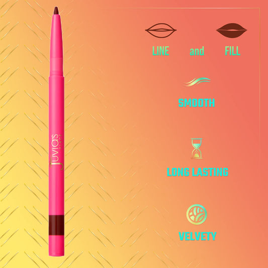 Juvia's Place Coffee Shop Luxe Lip Liner enables precise application for crisp definition all day.