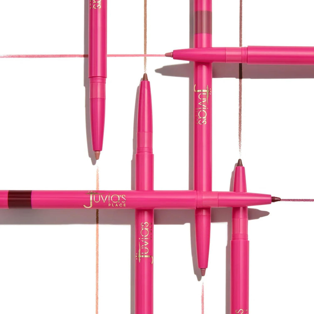 Juvia's Place Coffee Shop Luxe Lip Liner Scorpio packaging detail highlights premium design.