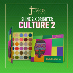Juvia's Place Culture 2 shimmering metallics add luxe glow to eyelids.