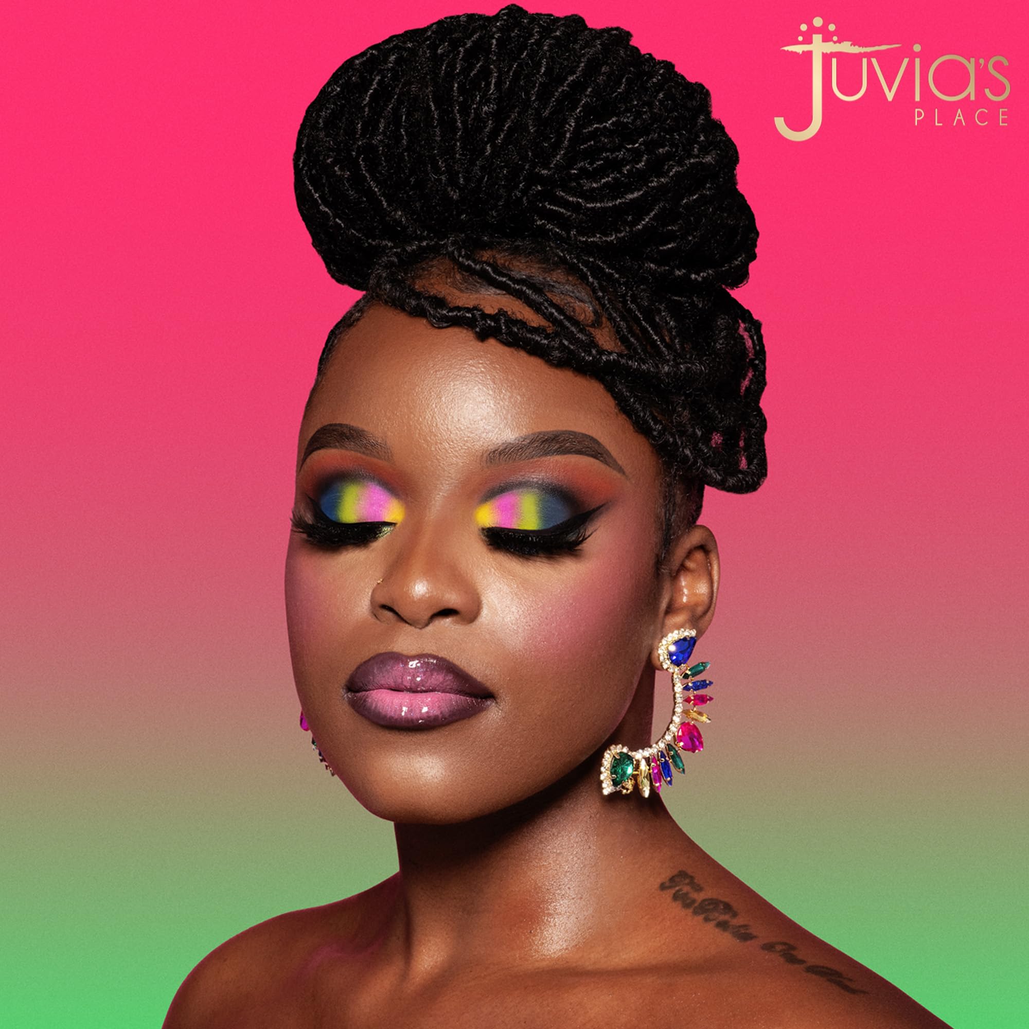 Juvia's Place Culture 2 high-pigment formula delivers bold color payoff.