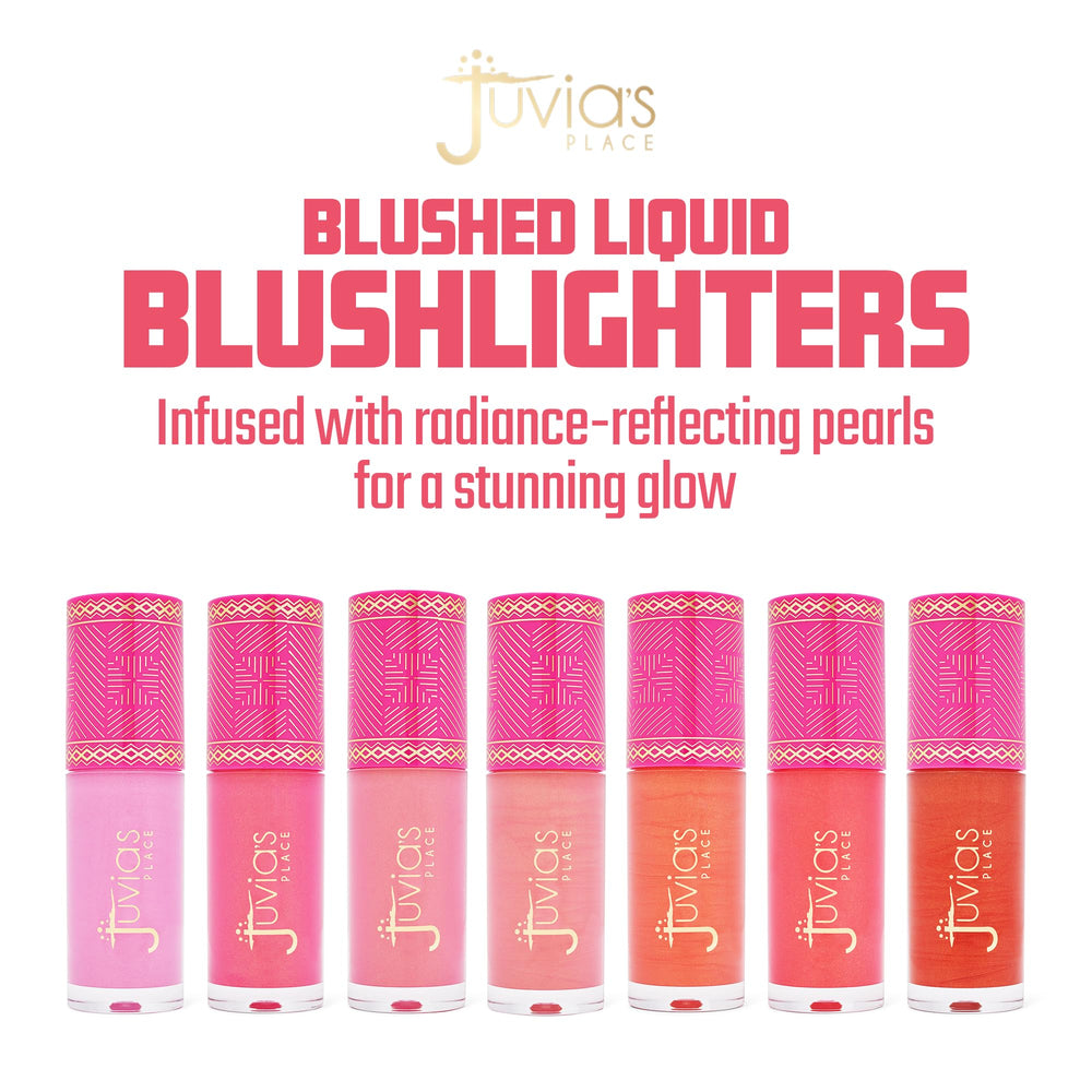 Swatch of Juvia's Place Rosey Posey Glow on cheek showing buildable pigment