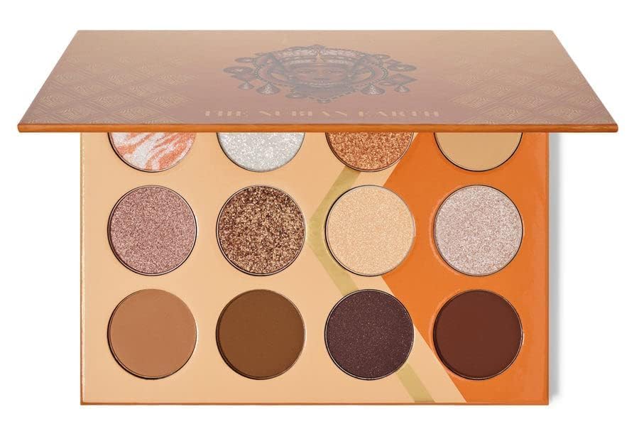 Swatches of Nubian Earth browns and tans showing matte and shimmer finishes