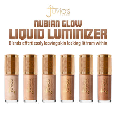 Juvia's Place Nubian Glow swirl demonstrates silky liquid texture for blending.