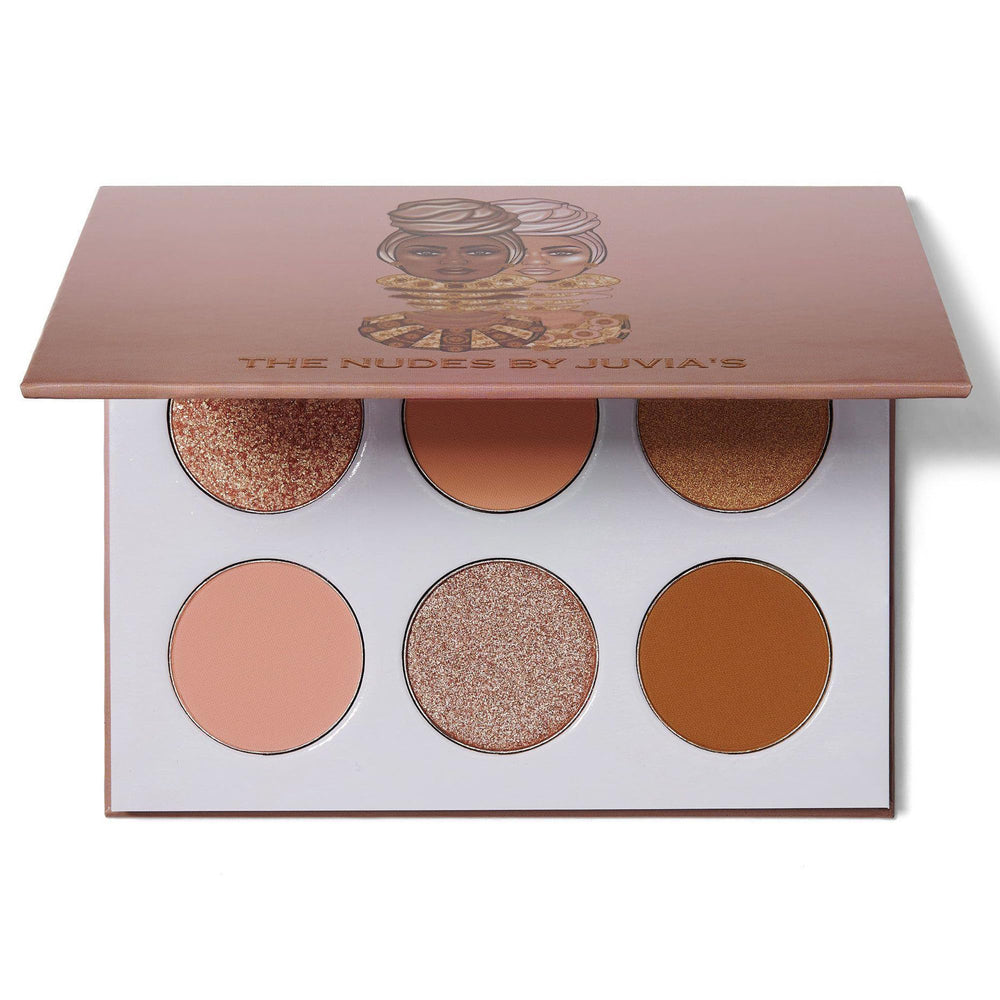 Juvia's Place The Nudes palette open pans showing versatile neutral shades for day-to-night looks
