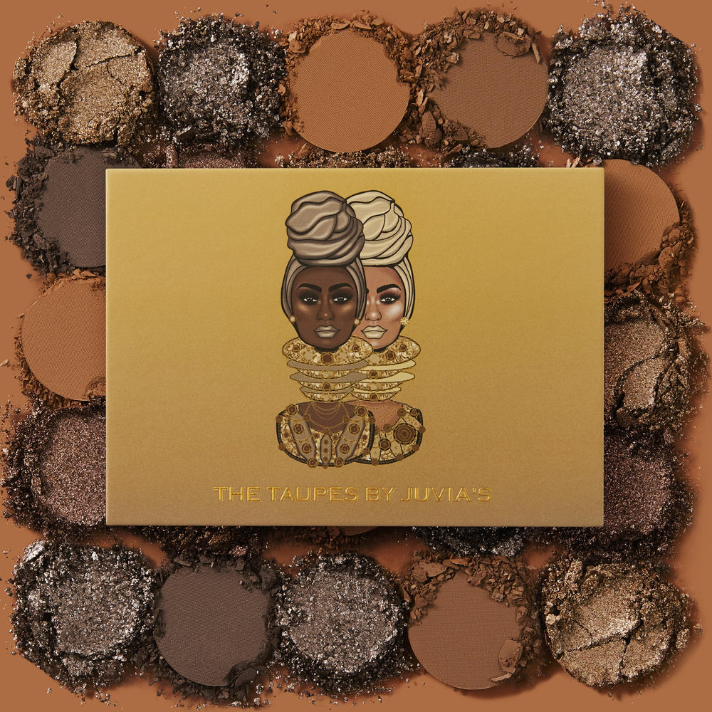 Juvia's Place The Taupes packaging pairs with primer for lasting color.