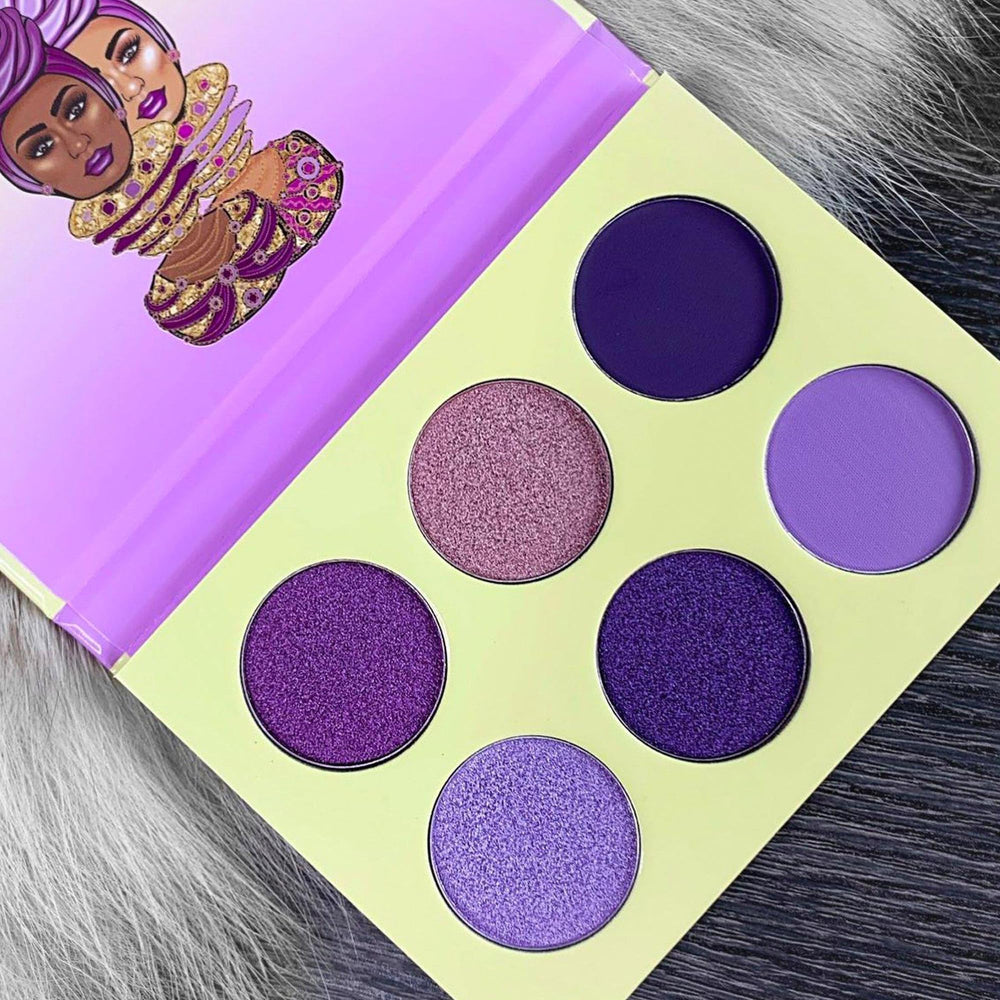 Juvia's Place The Violets matte shade row provides a soft base and crease blends