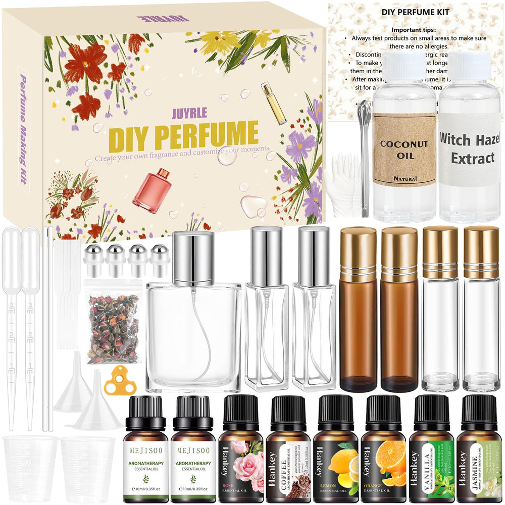 JUYRLE perfume making kit complete set for at-home fragrance creation.