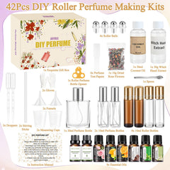 JUYRLE roller bottles and oils ready for personalized scents at home.