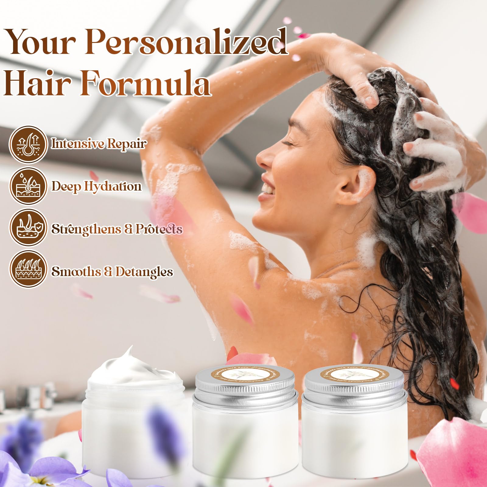 JUYRLE Shea butter block delivering rich conditioning for soft, smooth hair.