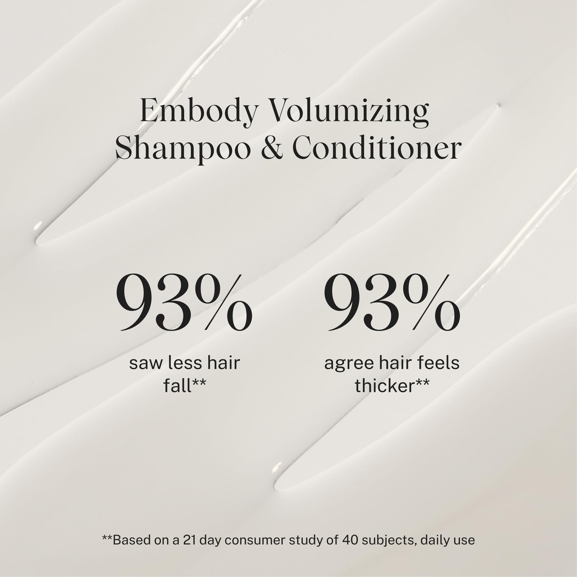 Close-up of JVN Embody conditioner being applied to mid-lengths for added body.