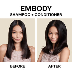 JVN Embody shampoo lather close-up emphasizing gentle cleansing