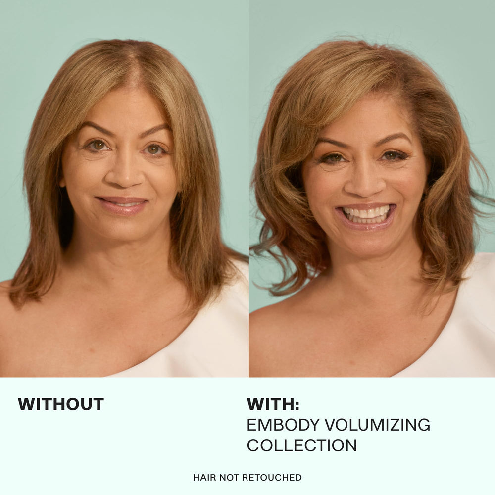 JVN hair care scene showing a user with fuller, healthier-looking hair